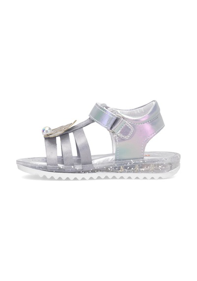 Elit Şa-b-034-25y Bebe Kız Çocuk Düz Sandalet Gümüş Gümüş
