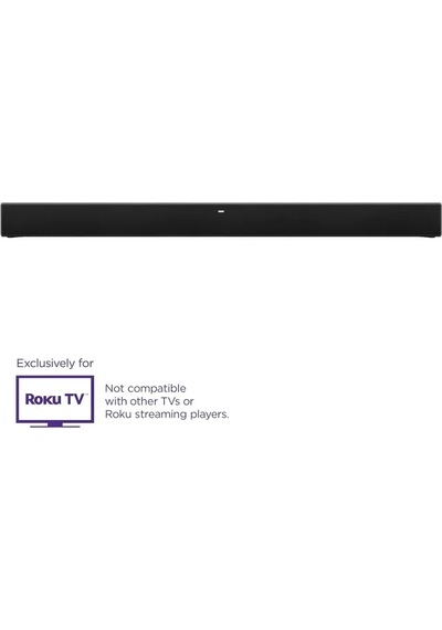 Tcl Roku Tv İçin Alto R1 Kablosuz 2.0 Kanal Ses Çubuğu Tsr1-na Black
