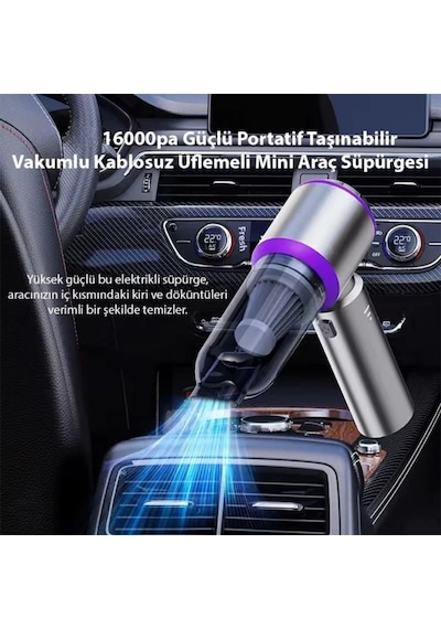 Polham 100w 16000pa 6000mah Uzun Şarjlı Süper Güçlü El Tipi Süpürge, Araç Süpürgesi, Vakum Ve Üfleme