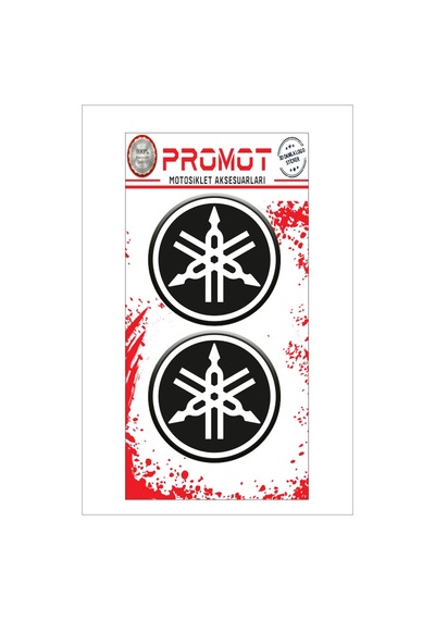 Yamaha 3d Kabartmalı Damla Logo Sticker 5cm 04