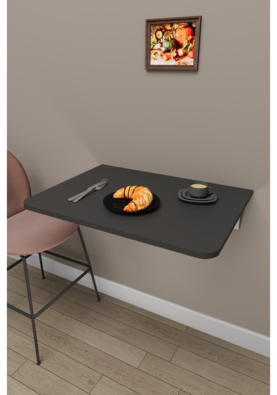 Lüks Duvara Monte Katlanabilir Çalışma Yemek Masası %100 Mdf Balkon Bahçe Masası Dmm68 Antrasit Lüks Duvara Monte Katlanabilir Çalışma Yemek Masası %100 Mdf Balkon Bahçe Masası Dmm68 Antrasit