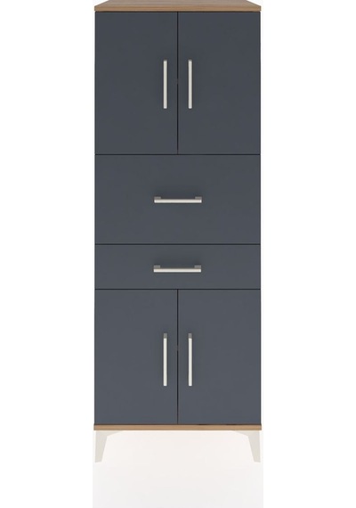 Hyperion Dolap 3 Raflı 2 Çekmeceli 4 Kapaklı 60x44x163 Çam-an... Çam