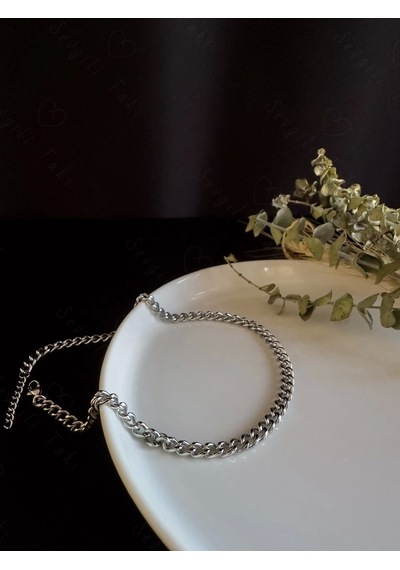 Kalın Gurmet Model Choker Çelik Zincir Kolye-choker Serisi