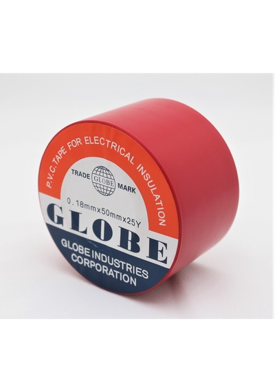 Globe Pvc Elektrik İzolasyon Bant "0.18x50x25yrds" Kırmızı