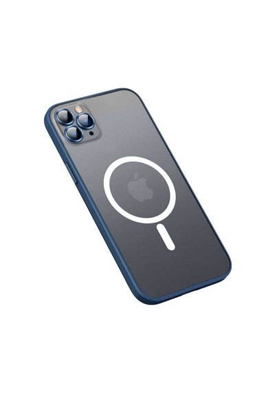 Apple Uyumlu iPhone 12 Pro Kılıf Zore Mokka Wireless Kapak Lacivert