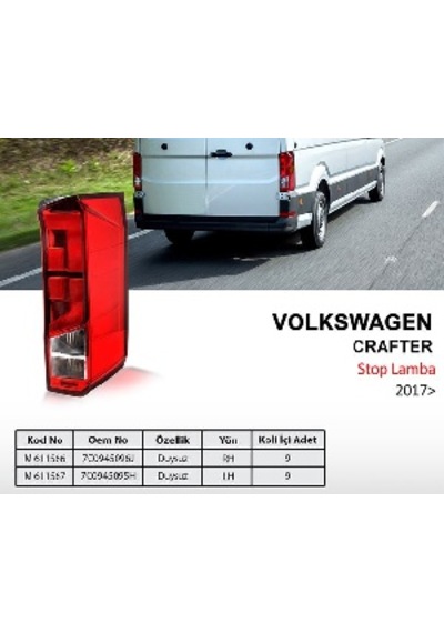 Unıversal Stop Lambası Duysuz Sağ Volkswagen Crafter 2017 - Mars-611566