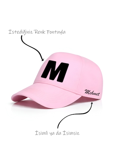 Ogc M Harfi Unisex Şapka Pembe