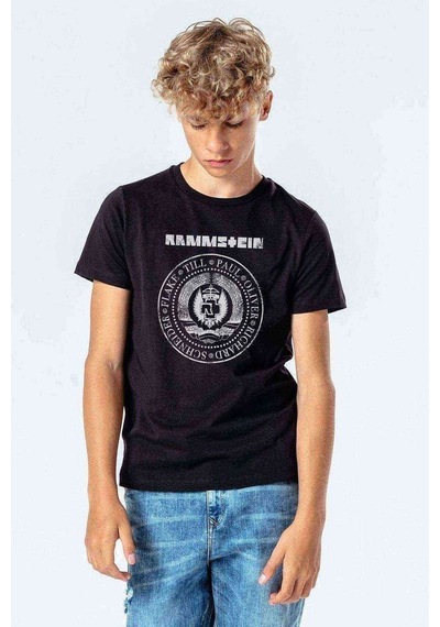Tshirthane Rammistein Baskılı Unisex Çocuk Siyah Tshirt