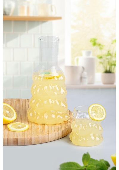 Üzüm Desenli Başucu Sürahisi Bardaklı 1litre