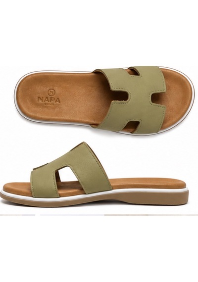 N Napa Shoe Np.1202.avakado Deri Terlik Yeşil