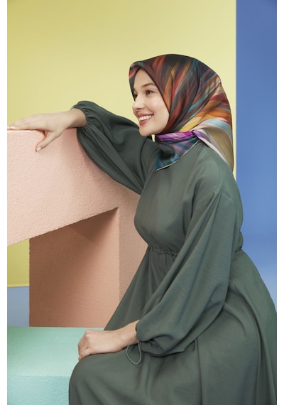 Armine Nostalji Serisi %100 Twill İpek Eşarp 8508d 31