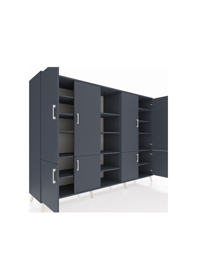 Hyperion Dolap 14 Raflı 8 Kapaklı 220x44x163 Antrasit-antrasit Antrasit-antrasit Hyperion Dolap 14 Raflı 8 Kapaklı 220x44x163 Antrasit-antrasit Antrasit-antrasit