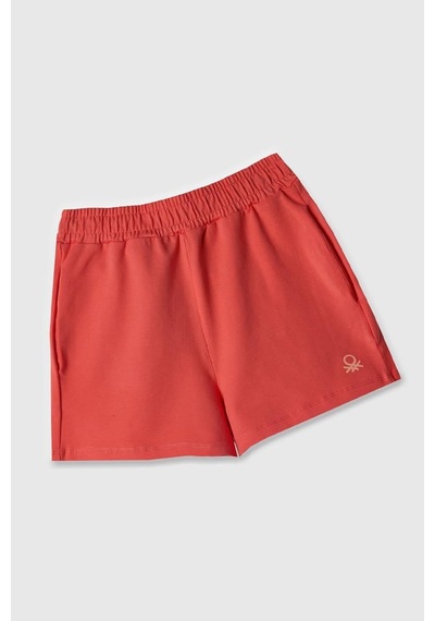 United Colors Of Benetton Kız Çocuk Şort Mercan Bnt-g21795-1374 Mercan