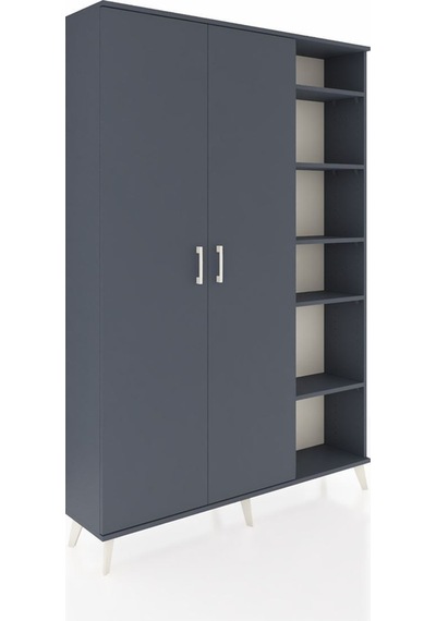 Arges Dolap 7 Raflı 2 Kapaklı Tek Askılı 132x30x195 Antrasit-antrasit/antrasit Antrasıt/antrasıt Arges Dolap 7 Raflı 2 Kapaklı Tek Askılı 132x30x195 Antrasit-antrasit/antrasit Antrasıt/antrasıt