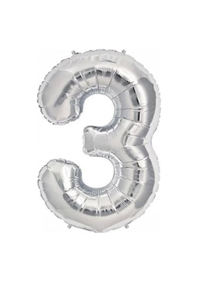 Nedi Balon Folyo 40 Rakam Gümüş 3 10764 Çok Renkli