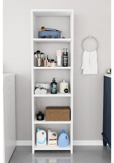Alpaevmobilya Ahşap 5 Raflı 150 Cm Çok Amaçlı Açık Banyo Dolabı Düzenleyici Raf Ve Çamaşır Odası Dolabı Beyaz Alpaevmobilya Ahşap 5 Raflı 150 Cm Çok Amaçlı Açık Banyo Dolabı Düzenleyici Raf Ve Çamaşır Odası Dolabı Beyaz