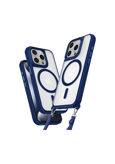 Newface Apple İphone 14 Pro Max Kılıf Enka Magsafe Silikon Kılıf - Lacivert