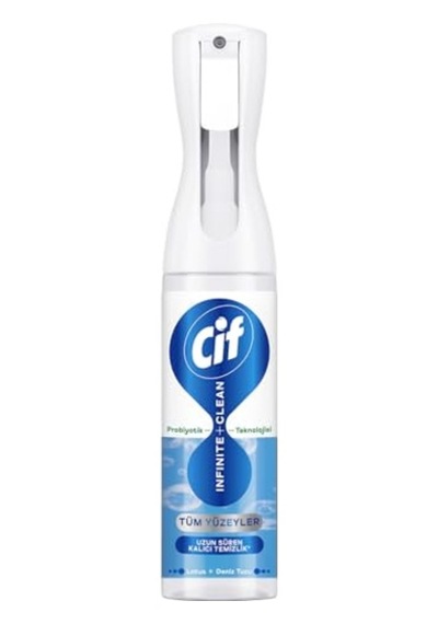 Cif Infinite Clean Doğal Probiyotikli Sprey Tüm Yüzeyler İçin Lotus & Deniz Tuzu 280 Ml Diğer