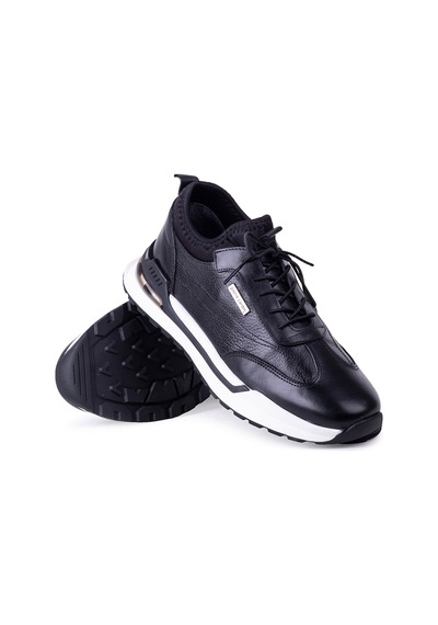 Pierre Cardin 1210275 Erkek Hakiki Deri Sneaker Ayakkabı Siyah