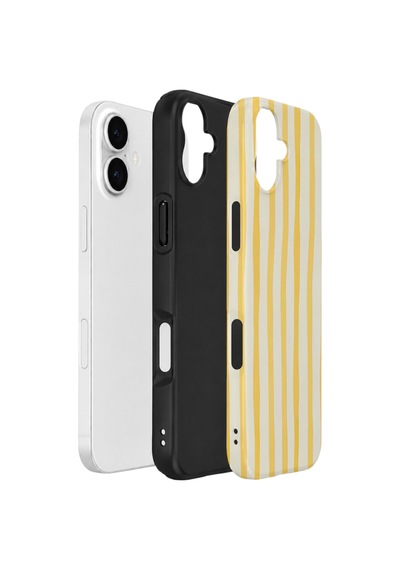 Apple iPhone Uyumlu 17 Vorian Çift Katmanlı Kılıf Buttercream Riviera