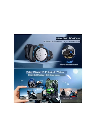 Q28 Kameralıı Motosiklet Kask Kulakllığı Zl