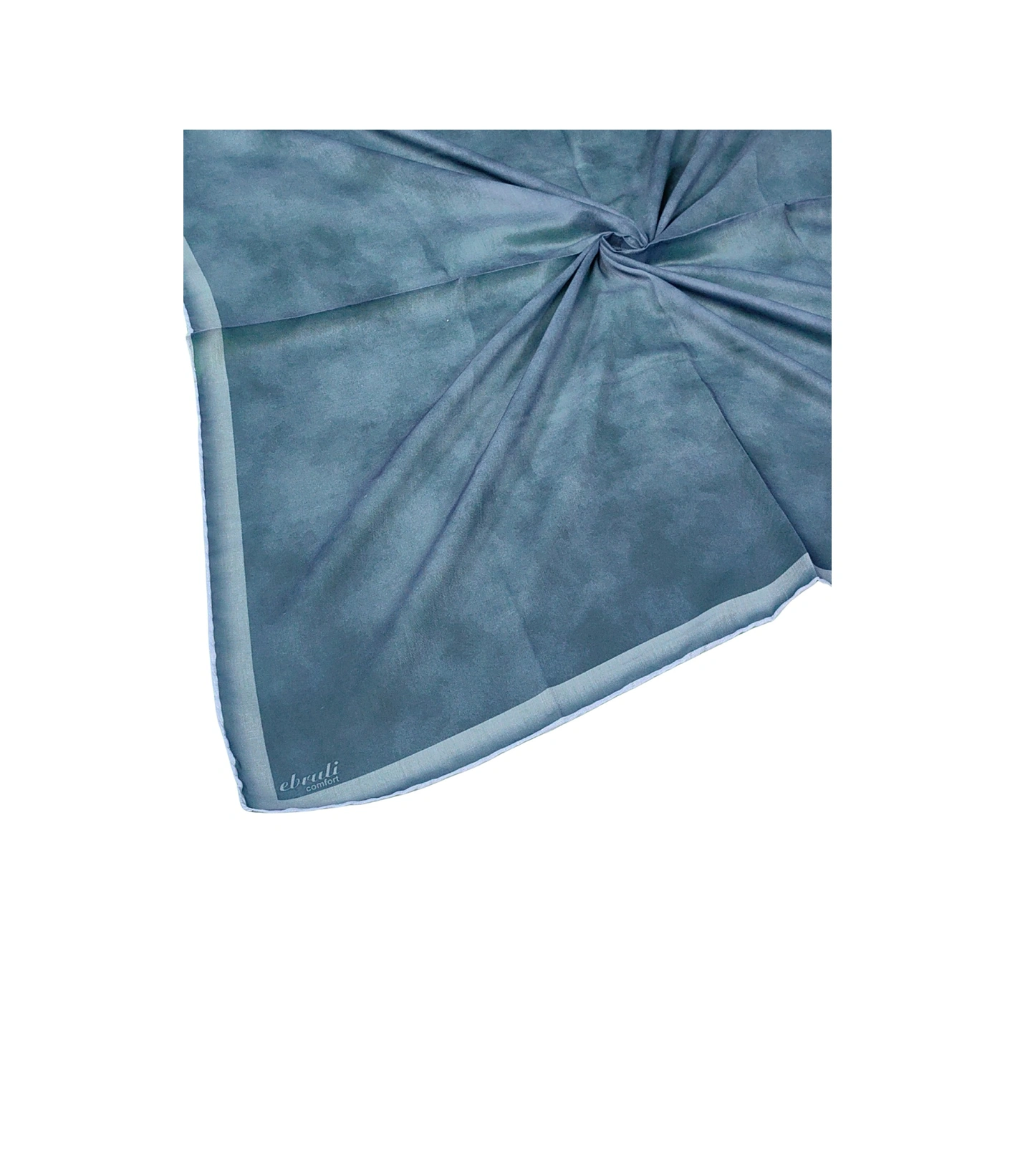 Mim Eşarp Ebruli Soft Pamuklu Desenli Eşarp - 95x95 Cm Lacivert