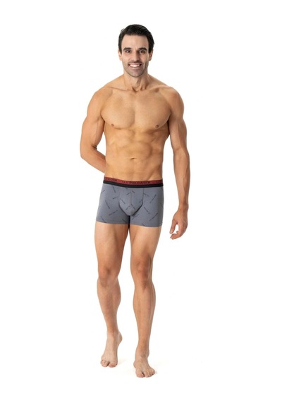 U.S. Polo Assn. U.s. Polo Assn. 80522 Erkek Baskılı-bordo-siyah Modal 3 Lü Boxer