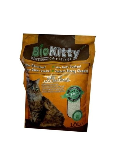 Biokitty Aloevera Kokulu Tozsuz İnce Taneli Topaklanan Kedi Kumu 10 L