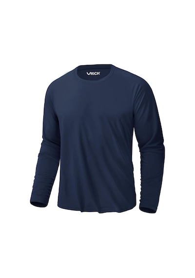 Rich Erkek Siyah-beyaz-lavicert 3'lü Paket Basic Uzun Kollu Tişört Body T-shirt Lacivert