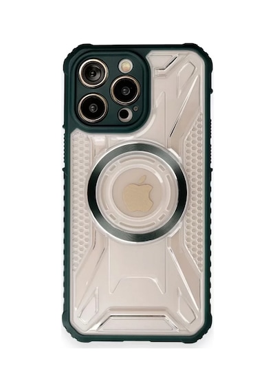 Newface Apple İphone 12 Pro Kılıf Prag Magneticsafe Kapak - Koyu Yeşil