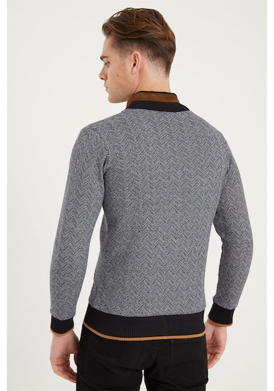 9021 Dewberry Erkek Sweatshırt-balıksırtı Lacivert Balıksırtı Lacivert