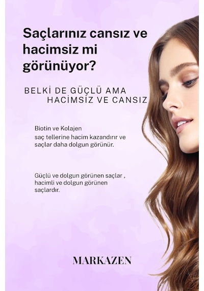 Markazen Besleyici Biotin Keratin Kolajen Şampuan 350 ML