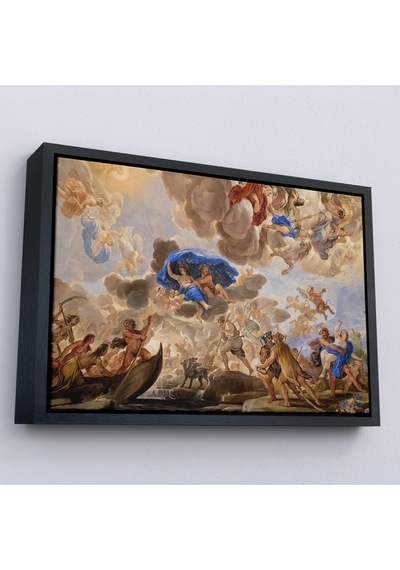 Ahşap Çerçeveli Floransa, İtalya Palazzo Medici'nin Tavan Panoramik Görünüm Tablosu-7239