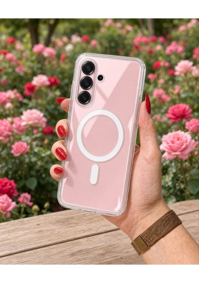 Samsung Uyumlu A 17 Güçlendirilmiş Magsafe Şarj Özellikli Sararmaz Kristal Sert Kapak Kılıf Ve Kırılmaz Ekran Koruyucu Beyaz Şeffaf Samsung Uyumlu A 17 Güçlendirilmiş Magsafe Şarj Özellikli Sararmaz Kristal Sert Kapak Kılıf Ve Kırılmaz Ekran Koruyucu Beyaz Şeffaf