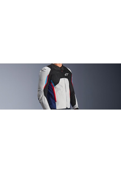 Alpinestars Ast V3 Air Yazlık Motosiklet Mont Gri-mavi-siyah