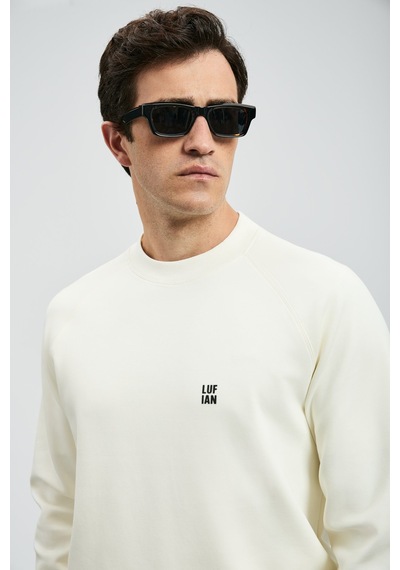 Lufian Grant Erkek Sweatshirt 112030179 Ekru