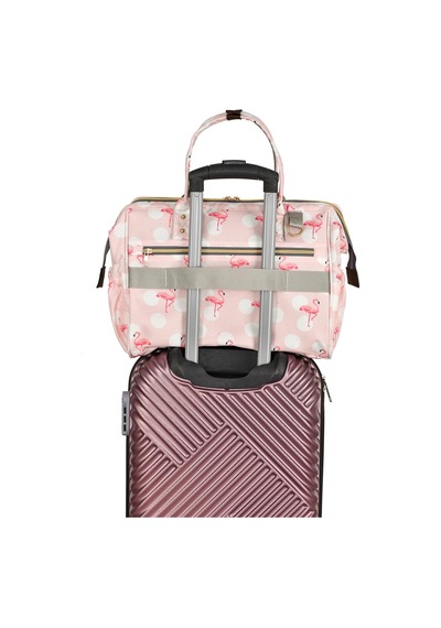 Lal Baby Baggage Bag Flamingo Omuz Askılı Anne Bebek Bakım Çantası Pembe