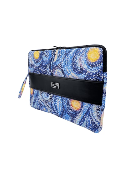 Differ 13-14 inç Van Gogh Desen Mavi Apple Uyumlu MacBook /L