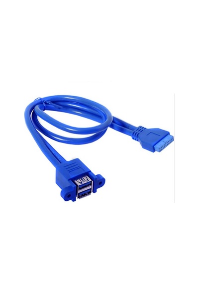 2 Port Usb 3.0 Dişi To 20 Pin Dişi Anakart Vidalı Panel Tip Kablo
