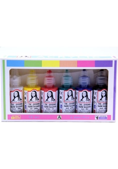 Batik Boyası 40ml 6 Renk 1 Paket Südor Batik Boyama Seti 40ml x 6 lı Kumaş Boyama Batik Seti