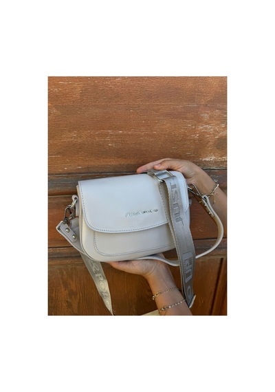 Just Polo Kadın Orta Boy Ayarlanabilir Çapraz Askılı Günlük Kullanıma Uygun El & Omuz Çantası Shoulder Bag Gri