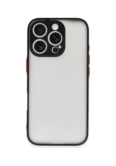 Newface Apple İphone 16 Pro Max Kılıf Montreal Silikon Kapak - Siyah