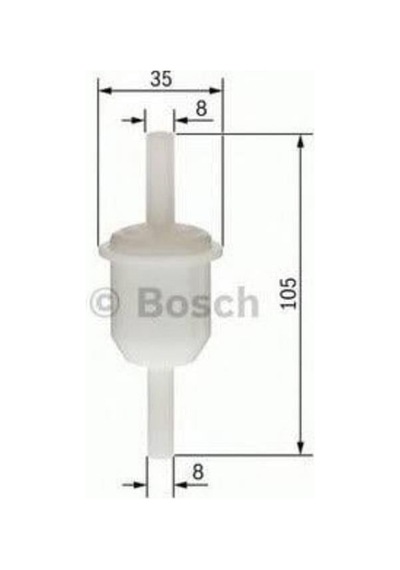 Bosch 0450904058 Webasto Yakıt Filtresi F4058 Şeffaf Universal Küçük Tip