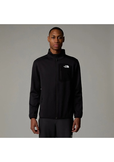 Siyah The North Face Erkek Fermuarlı Polarlı Outdoor Sweatshirt Crest Fz Nf0a897cjk31 Siyah
