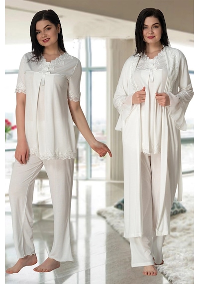 Angbutik Effortt 5034 Sabahlıklı Lohusa Pijama Takımı