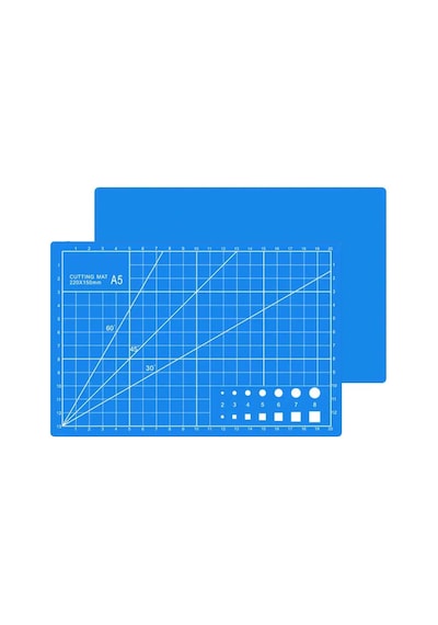 A5 Kesme Matı - Cutting Mat - Kesme Altlığı - Kesim Tablası - 22*15cm - Mavi