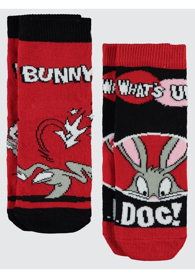 Bugs Bunny 2'li 2-12 Yaş Kız Soket Çorap Çok Renkli