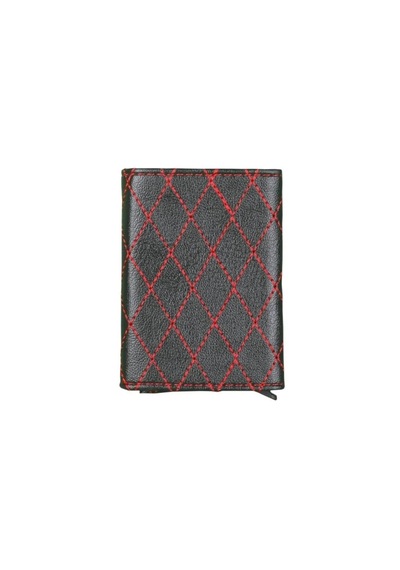Ozka Leather Collection Nakışlı Mekanizmalı Cüzdan Yazlık Kirmizi
