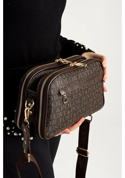 Just Polo Kadın Günlük Kullanıma Uygun Uzun Ayarlanabilir Askılı El Ve Omuz Çantası Shoulder Bag Kahverengi