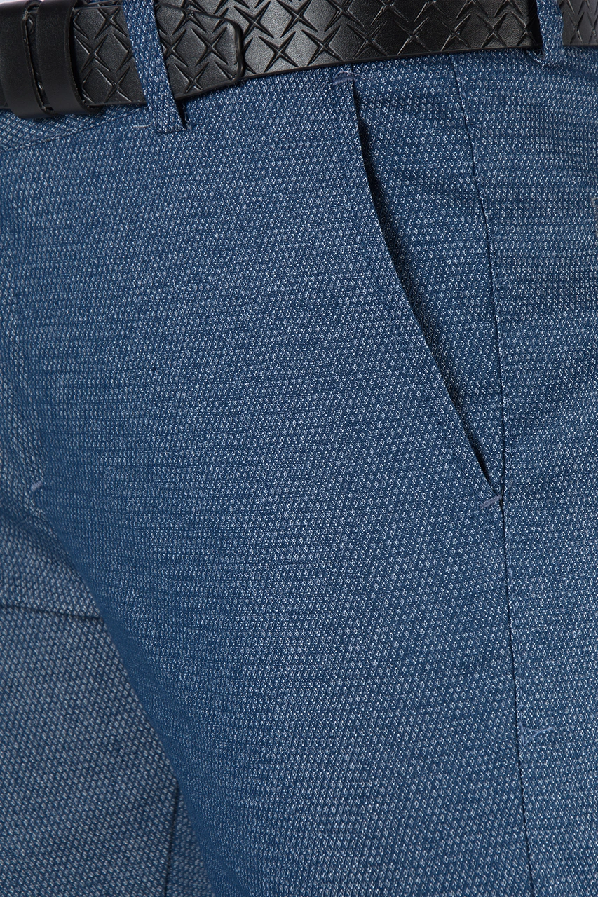 Veaven Erkek Mavi Slim Fit Armürlü İtalyan Kesimketen Pantolon Çok Renkli12